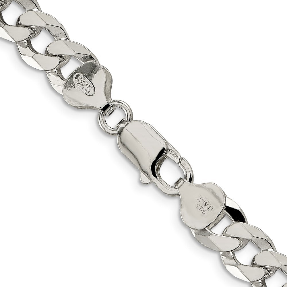 Sterling Silver 8.5mm Beveled Curb ChainQFB210