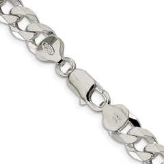 Sterling Silver 8.5mm Beveled Curb ChainQFB210