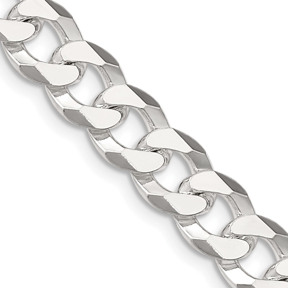 Sterling Silver 8.5mm Beveled Curb ChainQFB210