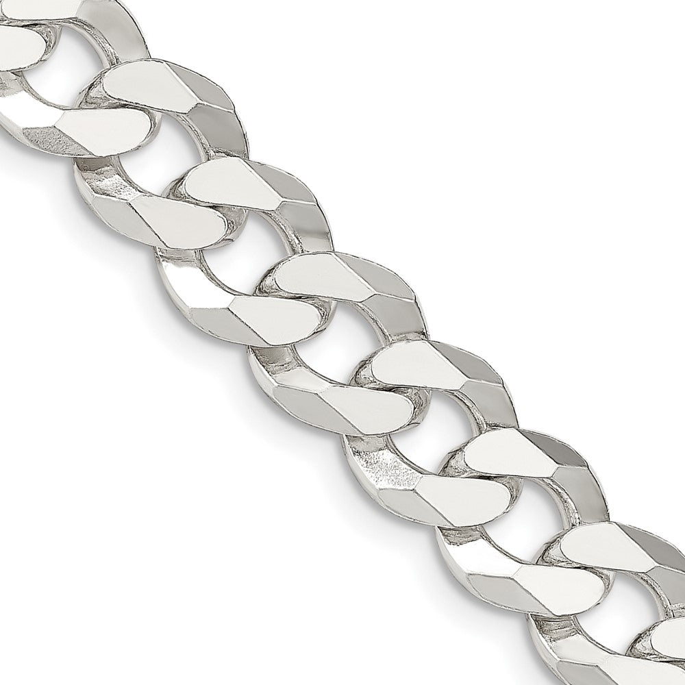 Sterling Silver 12.3mm Beveled Curb ChainQFB300