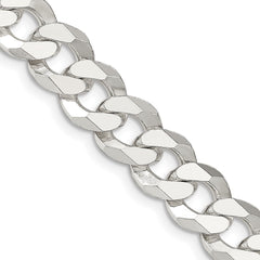 Sterling Silver 12.3mm Beveled Curb ChainQFB300