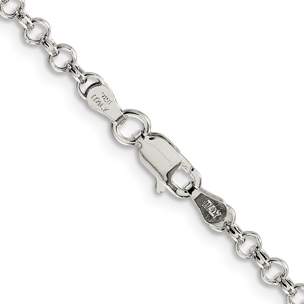 Sterling Silver 3mm Semi-solid Rolo ChainQFC105