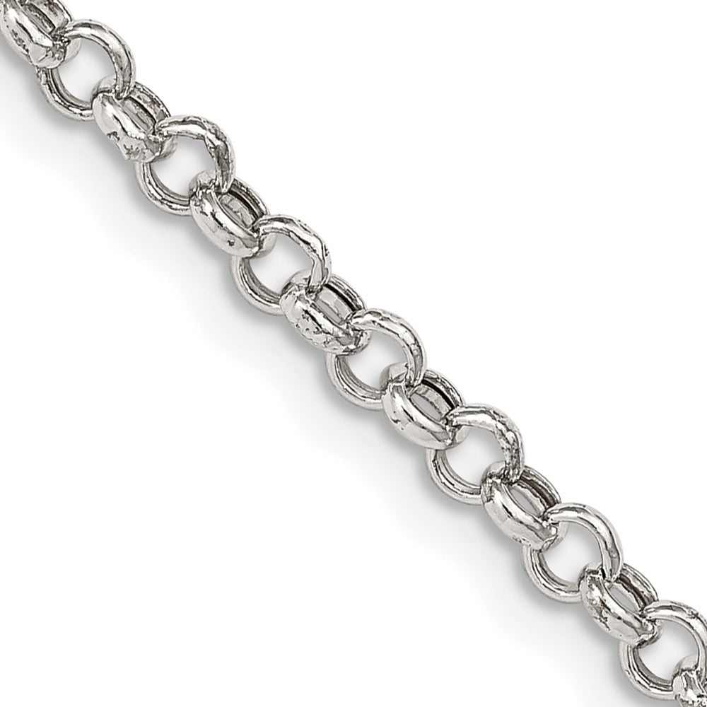 Sterling Silver 3mm Semi-solid Rolo ChainQFC105