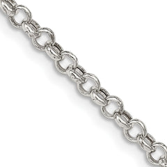 Sterling Silver 3mm Semi-solid Rolo ChainQFC105