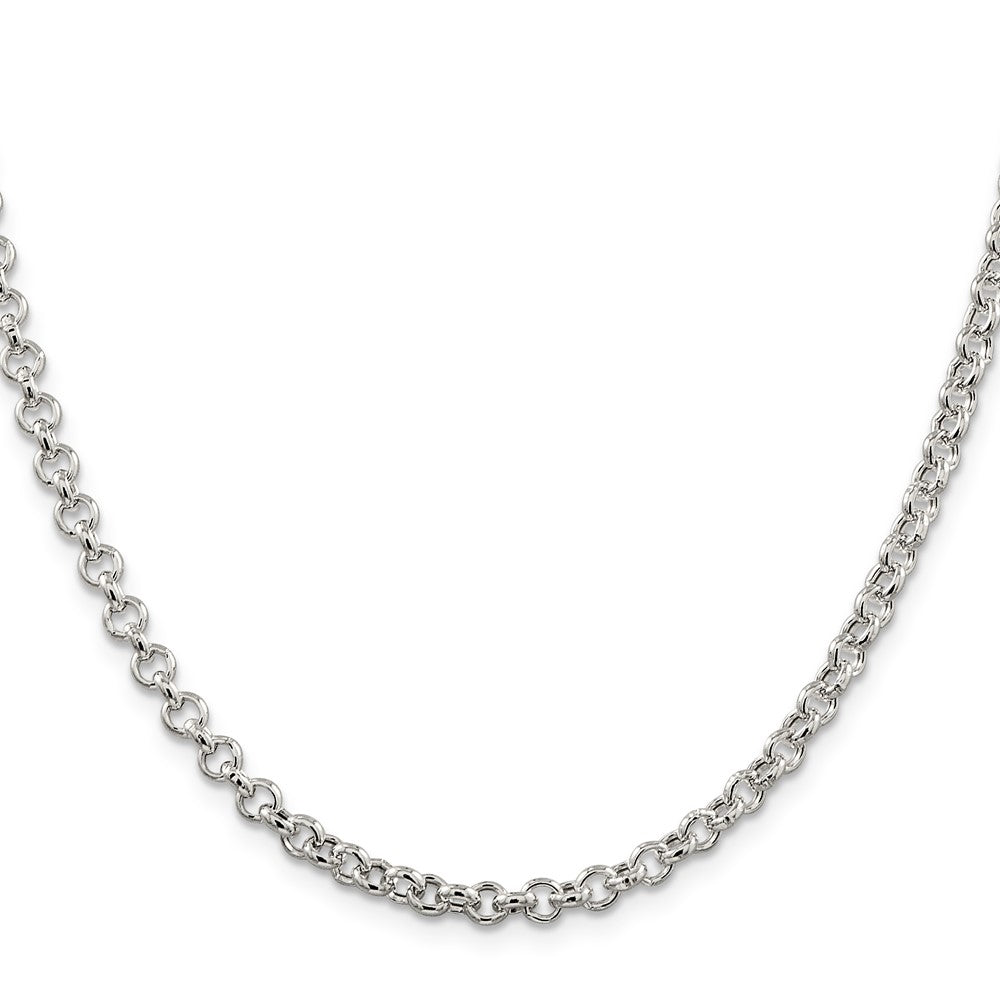 Sterling Silver 4.25mm Semi-solid Rolo ChainQFC106