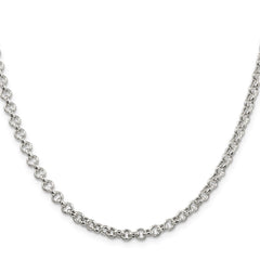 Sterling Silver 4.25mm Semi-solid Rolo ChainQFC106