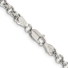 Sterling Silver 4.25mm Semi-solid Rolo ChainQFC106