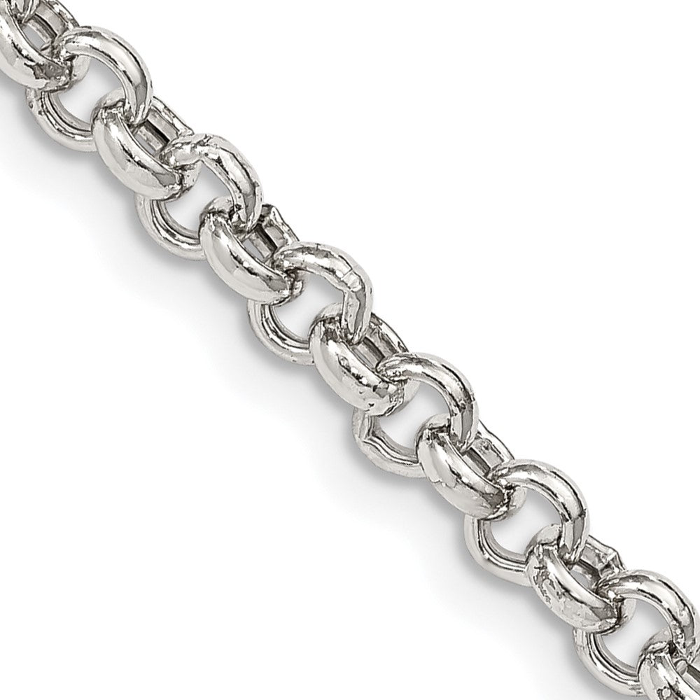 Sterling Silver 4.25mm Semi-solid Rolo ChainQFC106