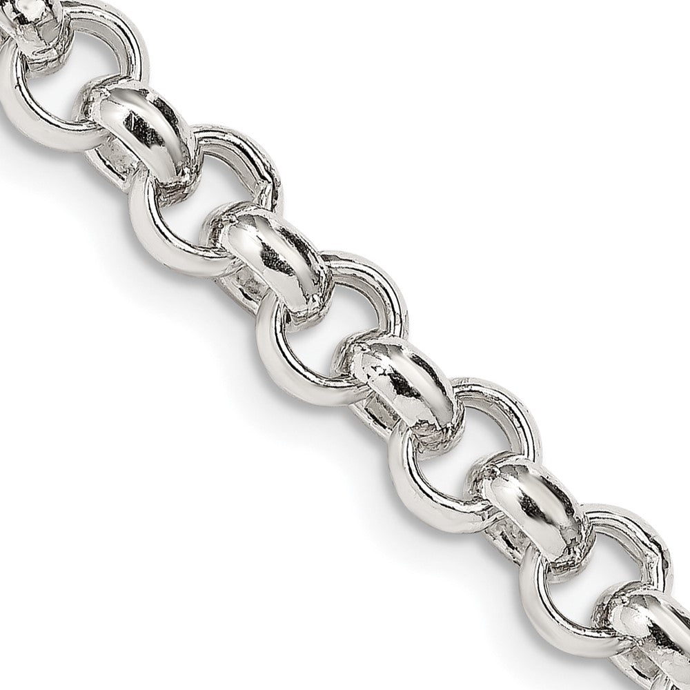 Sterling Silver 6.5mm Semi-solid Rolo ChainQFC107