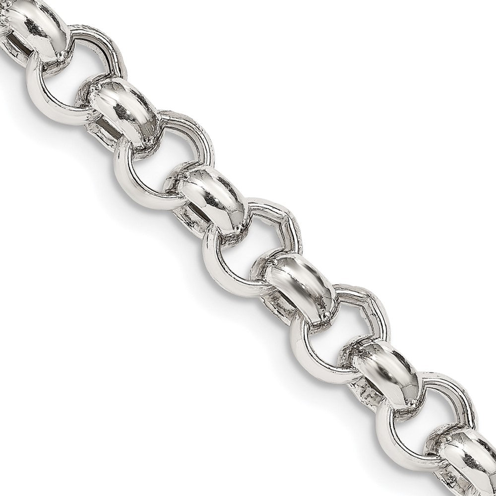 Sterling Silver 9.5mm Semi-solid Rolo ChainQFC109
