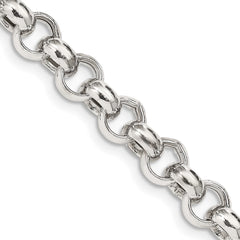 Sterling Silver 9.5mm Semi-solid Rolo ChainQFC109