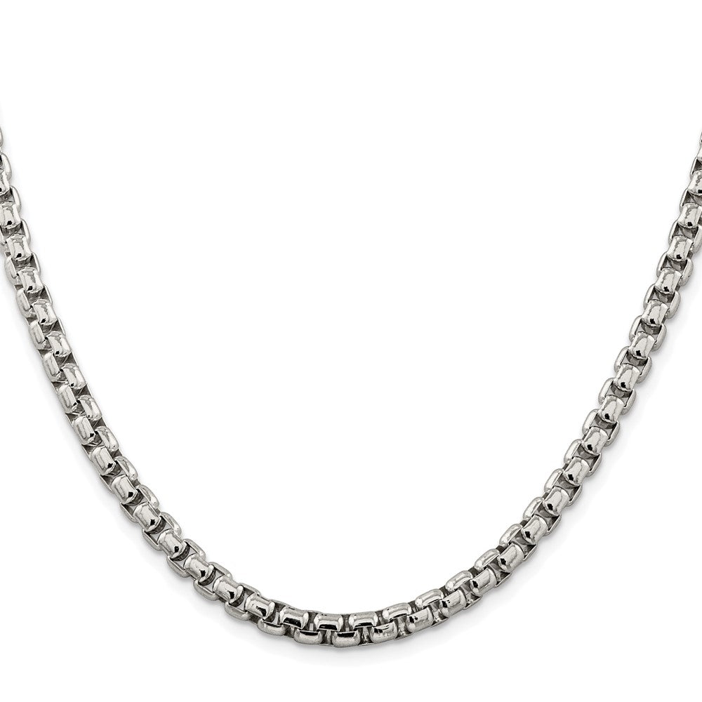 Sterling Silver Rhodium-plated 5.2mm Round Box ChainQFC127R