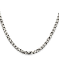 Sterling Silver Rhodium-plated 5.2mm Round Box ChainQFC127R