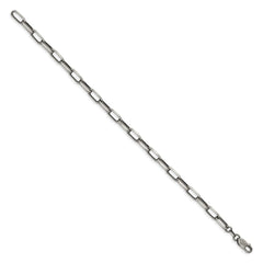 Sterling Silver Antiqued 4.8mm Elongated Open Link Chain QFC139-8