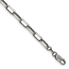 Sterling Silver Antiqued 4.8mm Elongated Open Link Chain QFC139-8