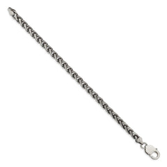 Sterling Silver Antiqued 6mm Round Spiga Chain QFC143-8