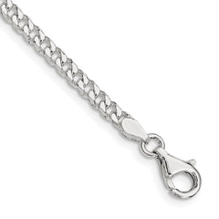 Sterling Silver Polished 3.15mm Curb Chain QFC146-8