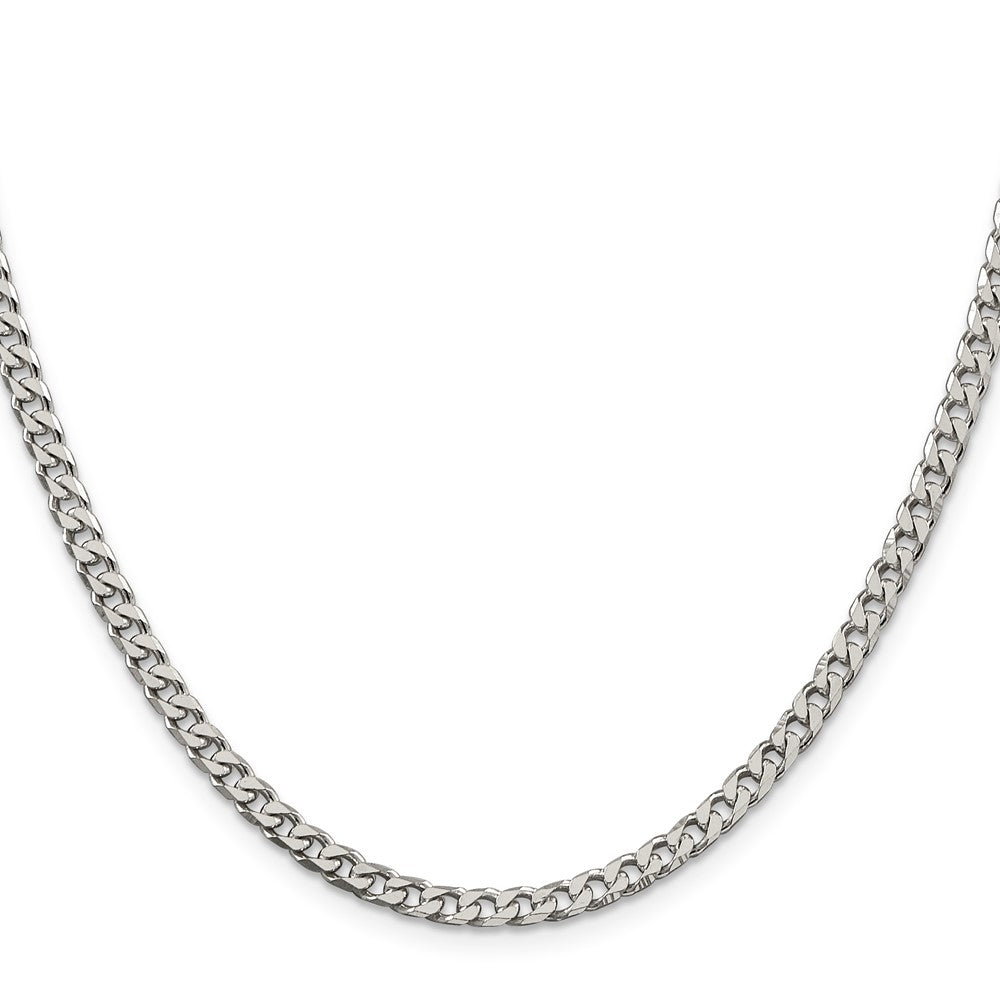 Sterling Silver Polished 3.5mm Curb ChainQFC151