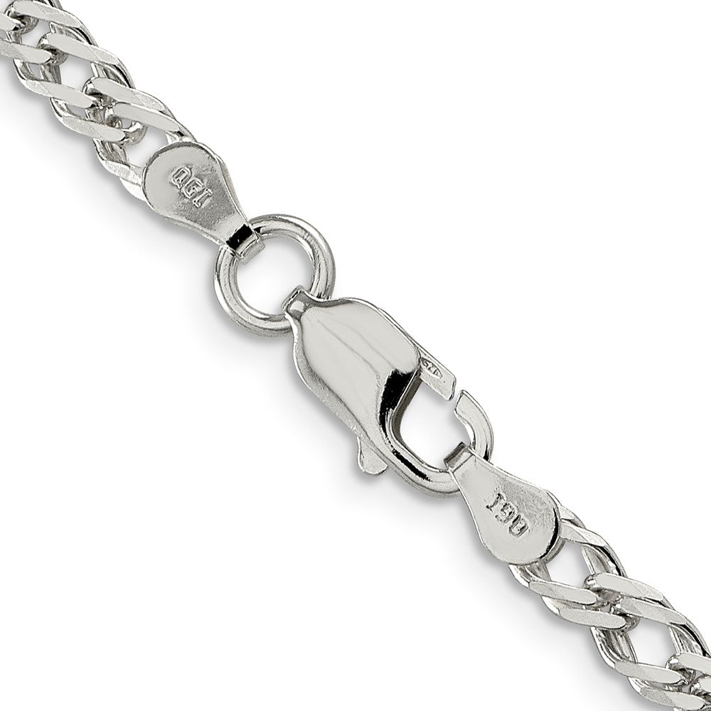 Sterling Silver 4.25mm 6 Side D/C Flat Double Curb ChainQFC152