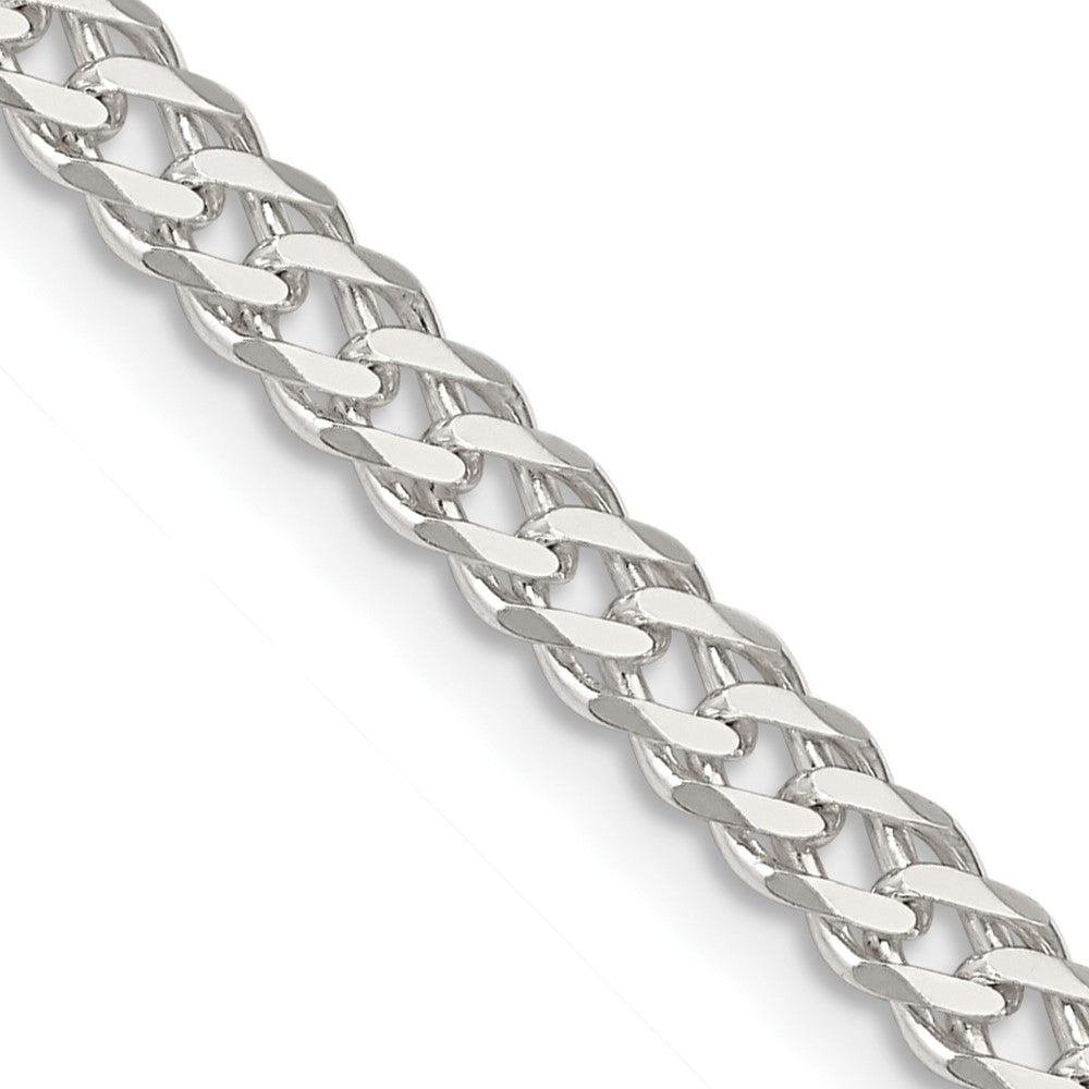 Sterling Silver 4.25mm 6 Side D/C Flat Double Curb ChainQFC152