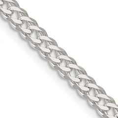Sterling Silver 4.25mm 6 Side D/C Flat Double Curb ChainQFC152