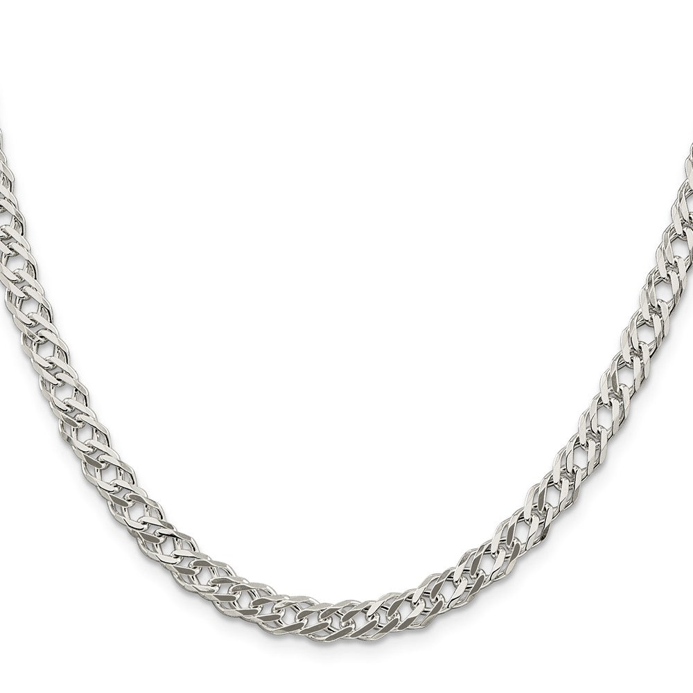 Sterling Silver 5.65mm 6 Side D/C Flat Double Curb ChainQFC153