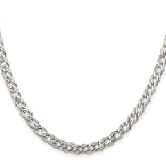 Sterling Silver 5.65mm 6 Side D/C Flat Double Curb ChainQFC153