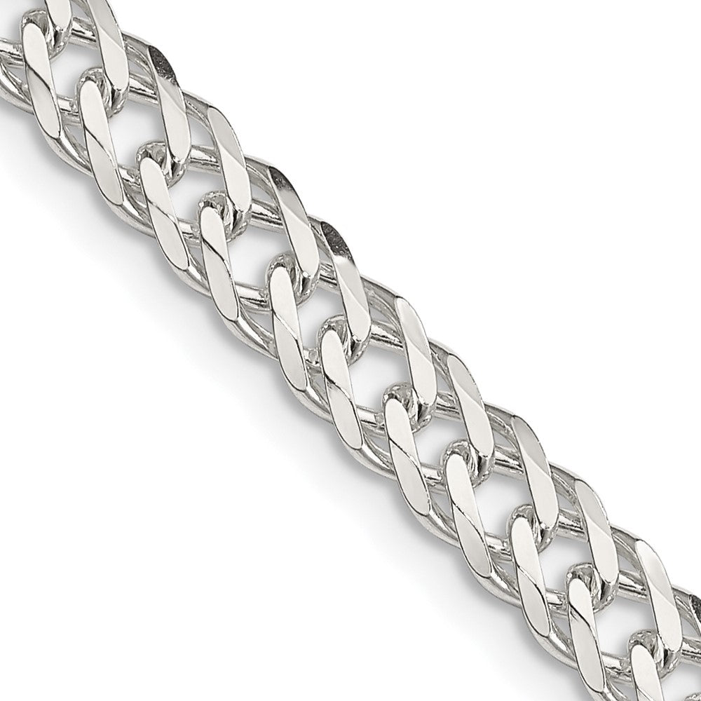 Sterling Silver 5.65mm 6 Side D/C Flat Double Curb ChainQFC153