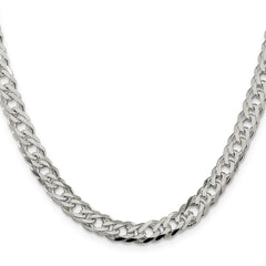 Sterling Silver 6.25mm 6 Side D/C Flat Double Curb ChainQFC154