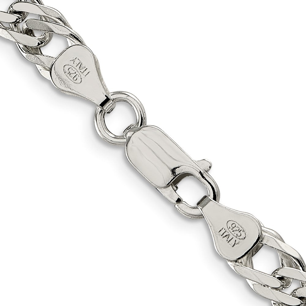 Sterling Silver 6.25mm 6 Side D/C Flat Double Curb ChainQFC154