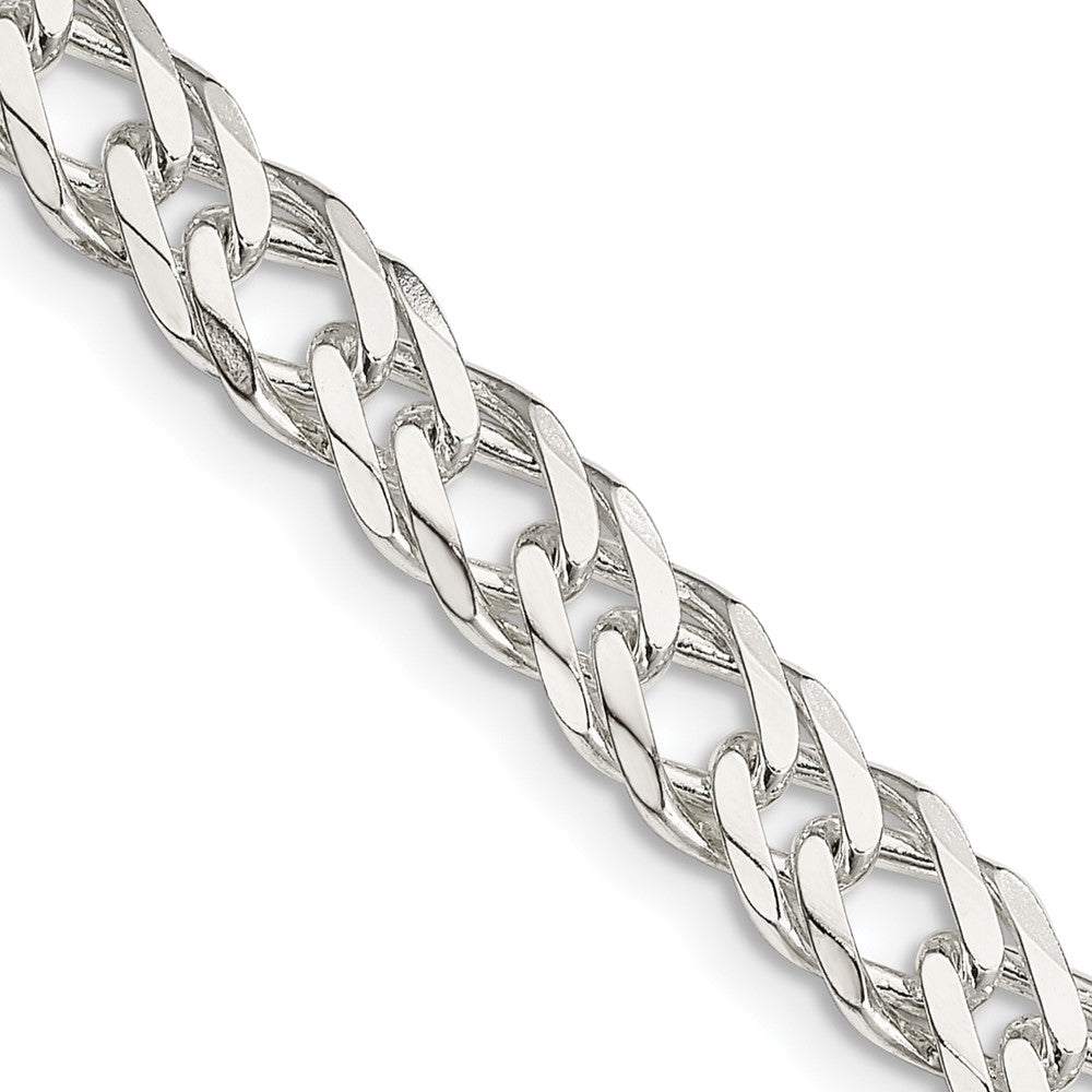 Sterling Silver 6.25mm 6 Side D/C Flat Double Curb ChainQFC154