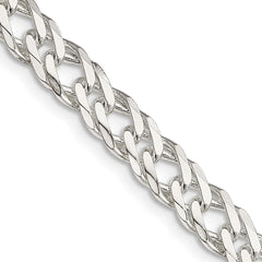 Sterling Silver 6.25mm 6 Side D/C Flat Double Curb ChainQFC154