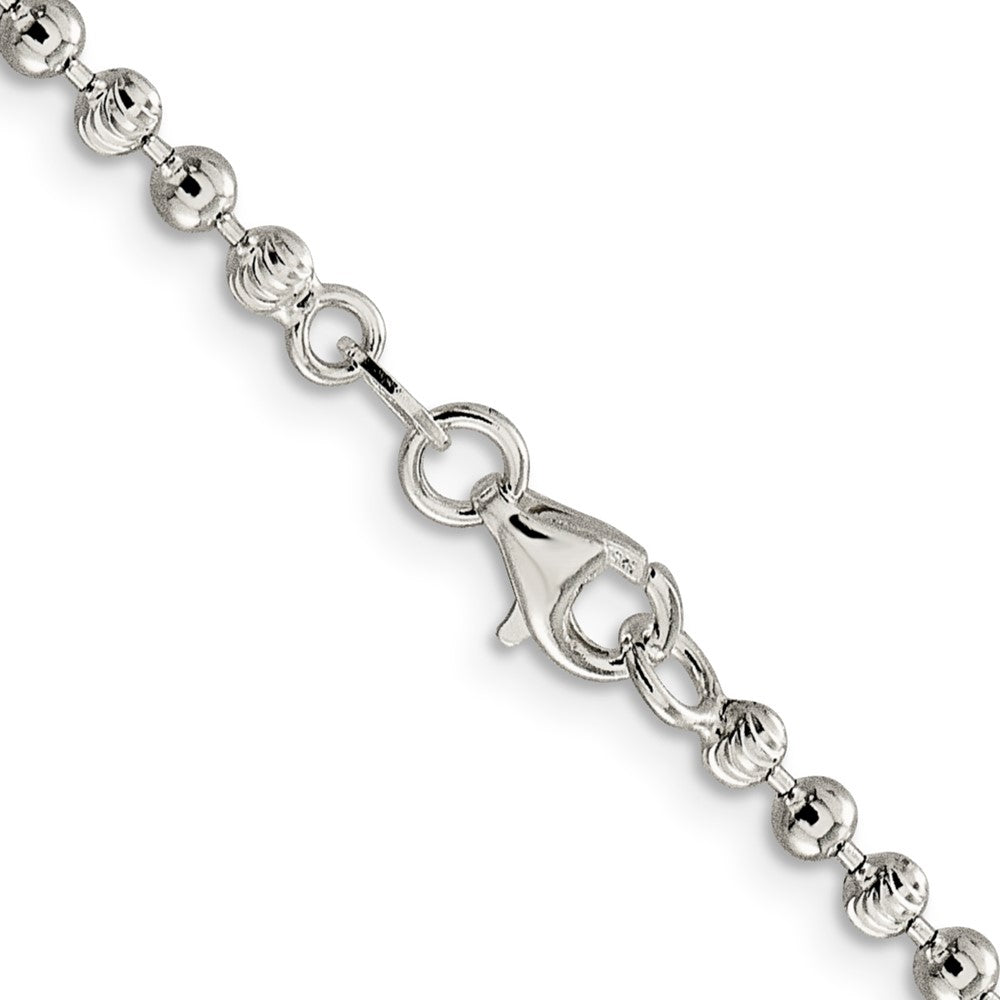 Sterling Silver 3mm Fancy Beaded ChainQFC166
