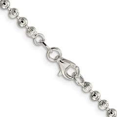 Sterling Silver 3mm Fancy Beaded ChainQFC166