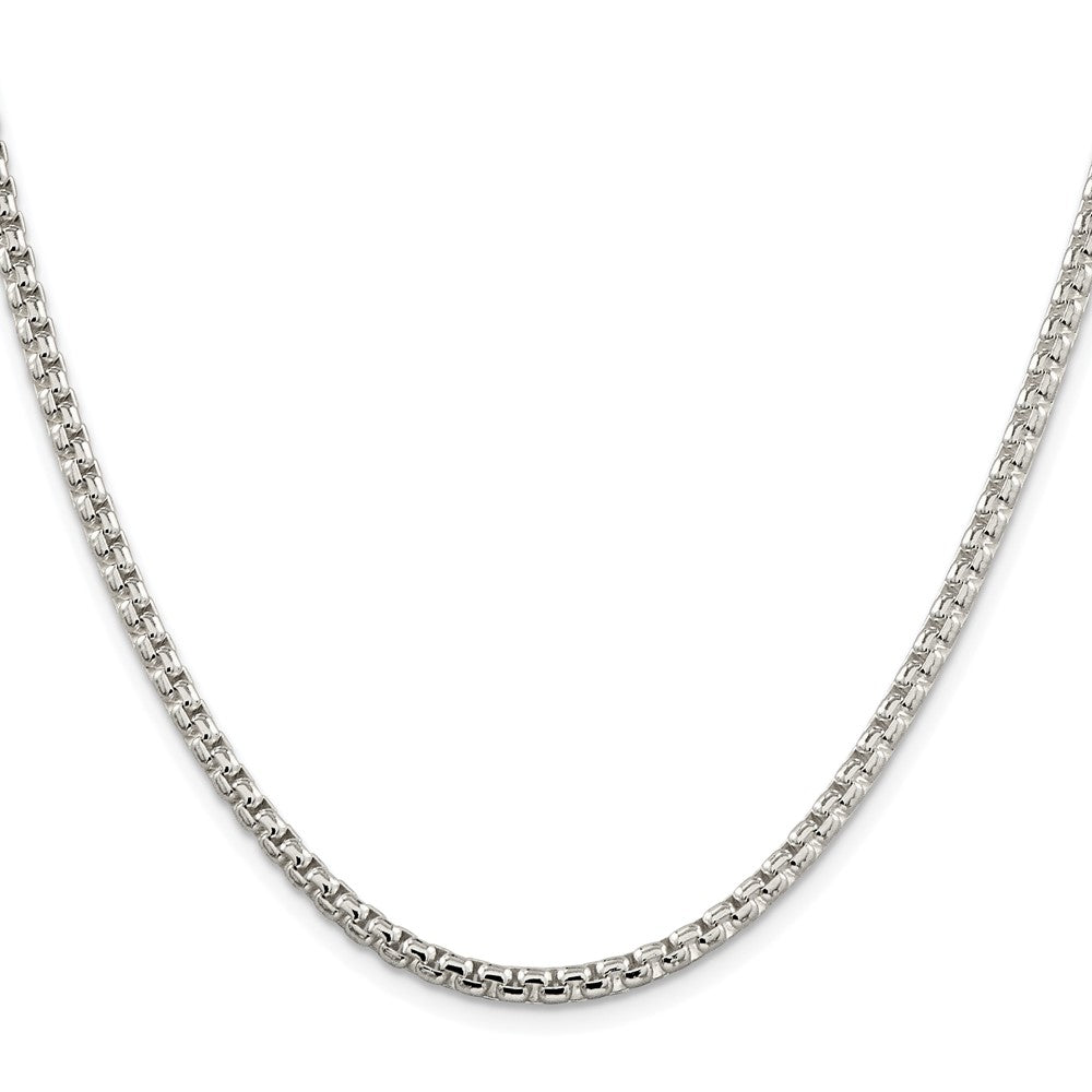 Sterling Silver Rhodium-plated 3.6mm Round Box ChainQFC16R