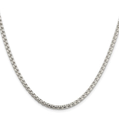 Sterling Silver Rhodium-plated 3.6mm Round Box ChainQFC16R