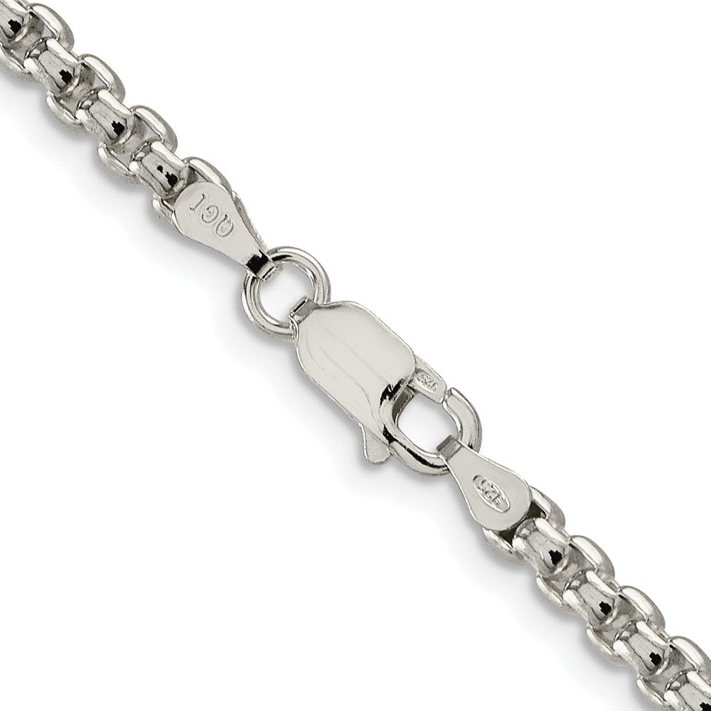 Sterling Silver Rhodium-plated 3.6mm Round Box ChainQFC16R