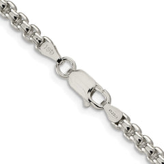 Sterling Silver Rhodium-plated 3.6mm Round Box ChainQFC16R