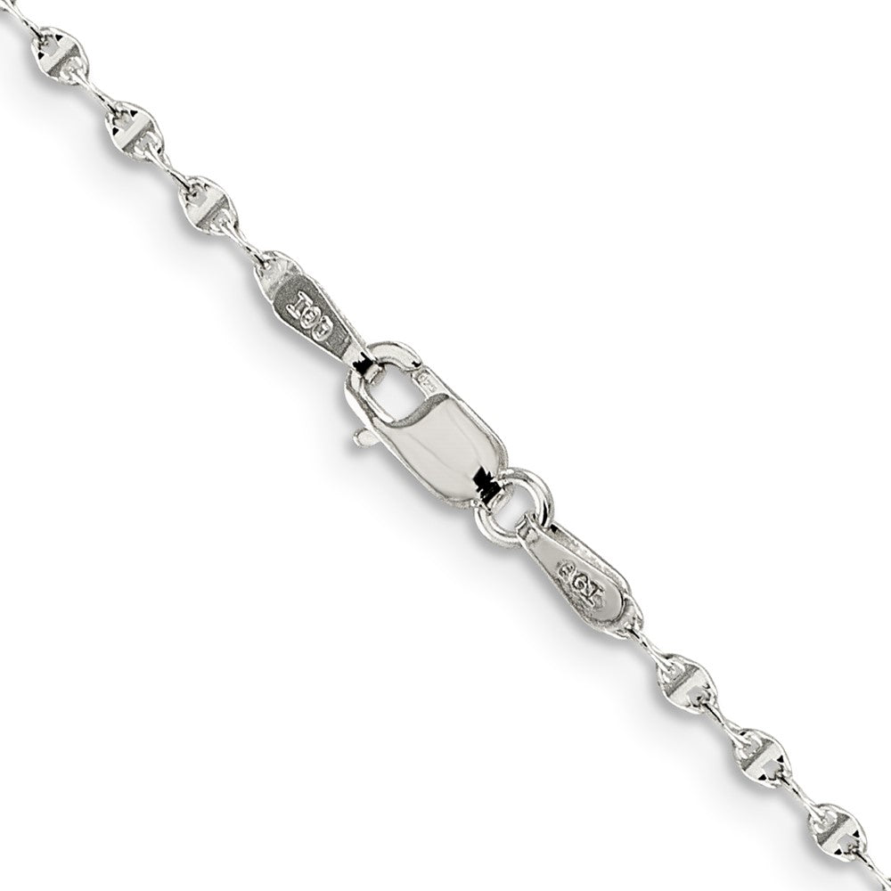 Sterling Silver 1.75mm Fancy Wave Flat Link ChainQFC192