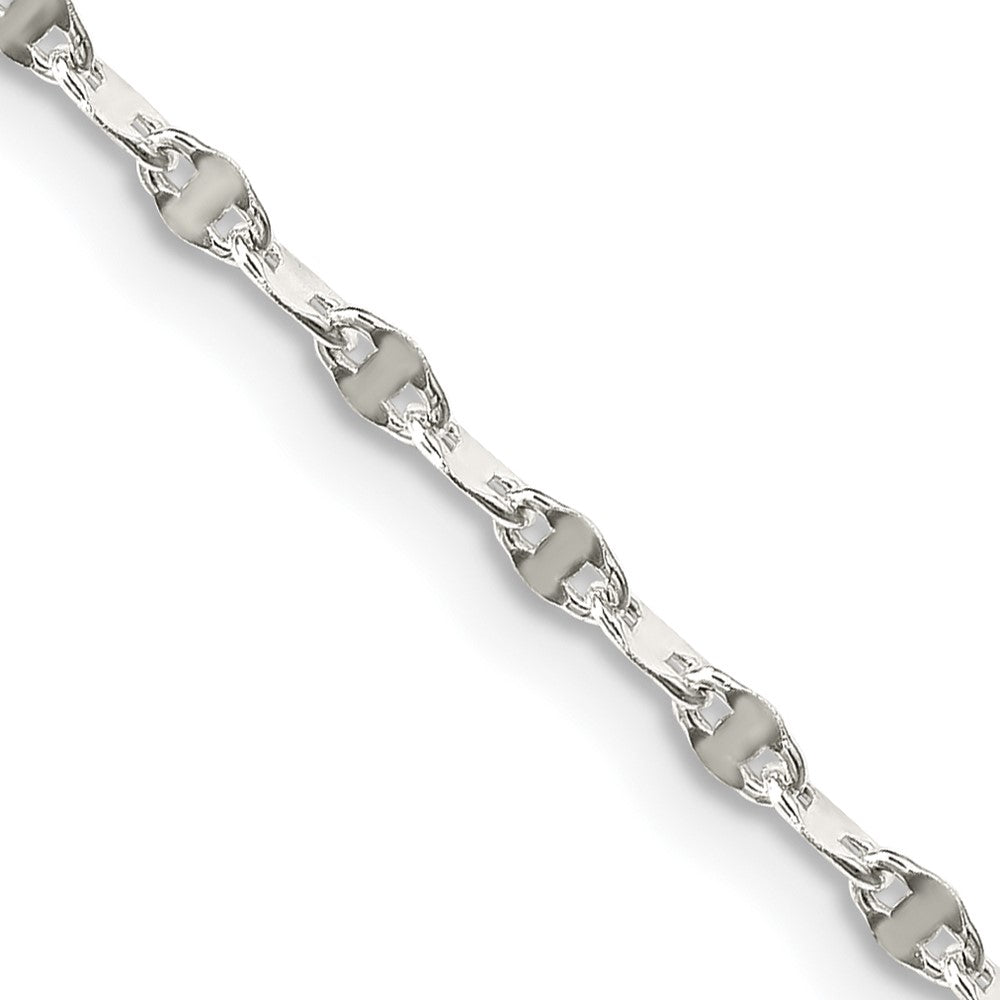 Sterling Silver 2.25mm Fancy Wave Flat Link ChainQFC193