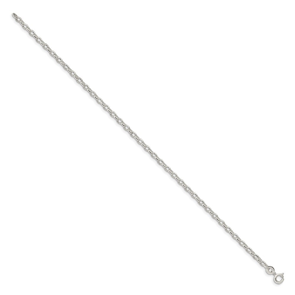 Sterling Silver 2.75mm Oval Fancy Rolo Chain QFC194-8