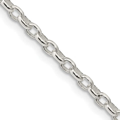 Sterling Silver 2.75mm Oval Fancy Rolo ChainQFC194