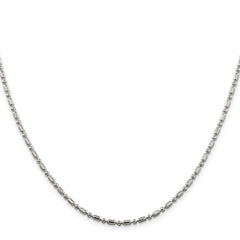 Sterling Silver 2mm Fancy Beaded ChainQFC195