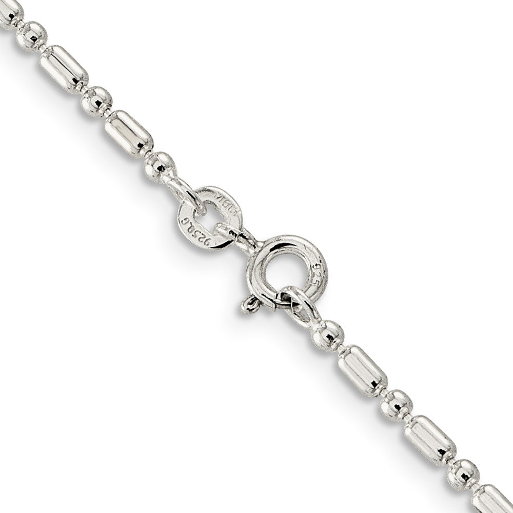 Sterling Silver 2mm Fancy Beaded ChainQFC195