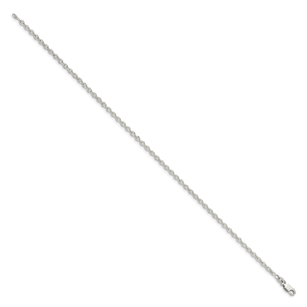 Sterling Silver 2.75mm Flat Link Cable Chain QFC197-8