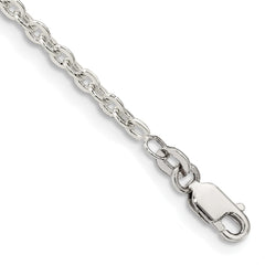 Sterling Silver 2.75mm Flat Link Cable Chain QFC197-8