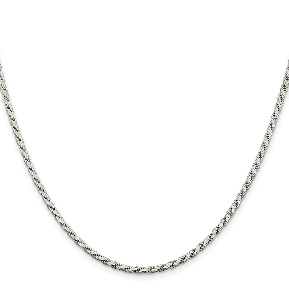 Sterling Silver 2.5mm Flat Rope ChainQFC203