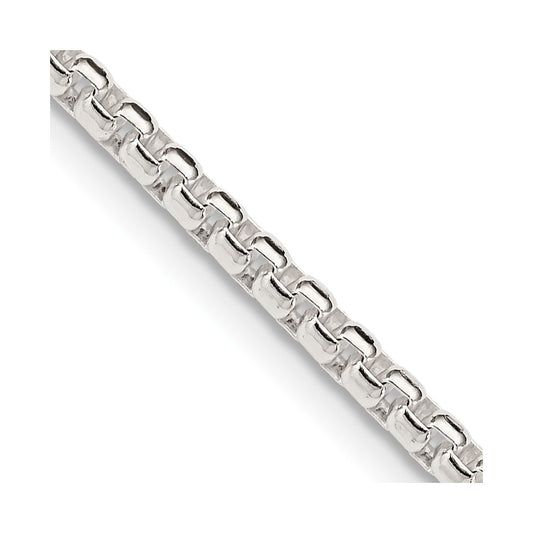 Sterling Silver 2.6mm Round Box ChainQFC214
