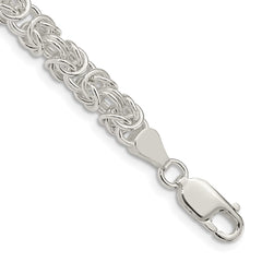 Sterling Silver 5.5mm Rounded Byzantine Chain QFC222-8
