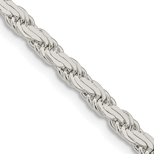 Sterling Silver 3.65mm Flat Rope ChainQFC223